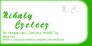 mihaly czelecz business card